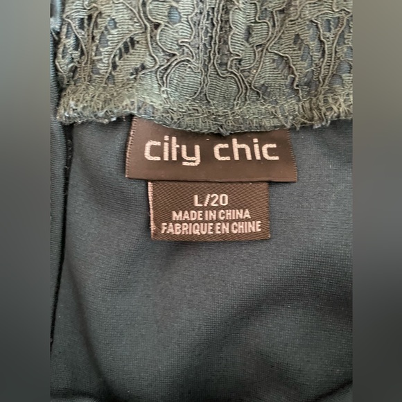 CityChic off the shoulder Bella lace dress emerald size 20 - Picture 8 of 12